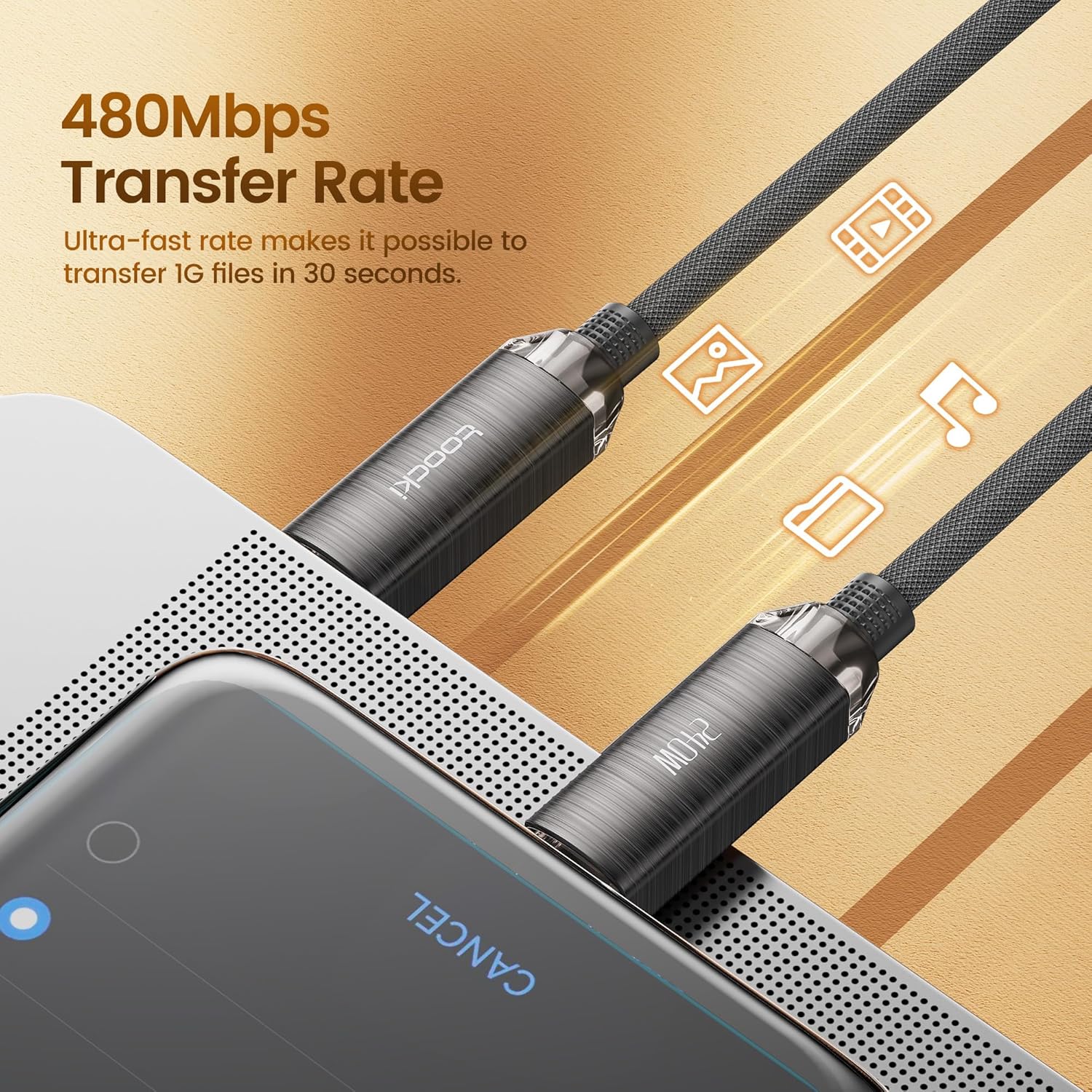 TOOCKI 240Watts 2meter pd cable
